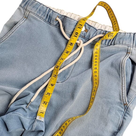 Anthropologie Pilcro Denim-Knit Pull-On High-Rise Wide-Leg Pants, Size Small - Picture 6 of 11